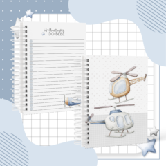 Caderneta de Saúde e Vacinação Personalizada com Capa Dura - Transportes Aéreos - Mundinho do Papel