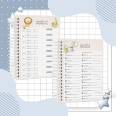 Caderneta de Saúde e Vacinação Personalizada com Capa Dura - Safari Menino II na internet