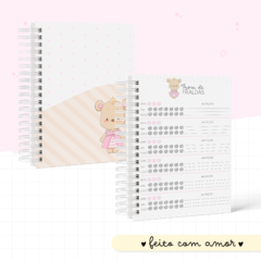 Caderneta de Saúde e Vacinação Personalizada com Capa Dura -Ursinha Princesa Cute - Mundinho do Papel