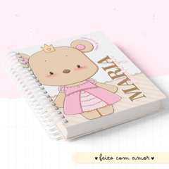 Caderneta de Saúde e Vacinação Personalizada com Capa Dura -Ursinha Princesa Cute - comprar online