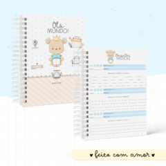 Caderneta de Saúde e Vacinação Personalizada com Capa Dura -Ursinho Príncipe Cute na internet