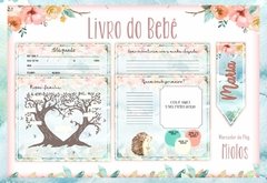 Álbum de Fotos e Recordações / Livro do Bebê - Bosque Menina II - comprar online