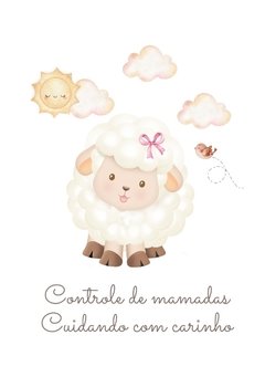 Imagem do Caderneta de Saúde e Vacinação Personalizada com Capa Dura - Ovelhinha Rosa