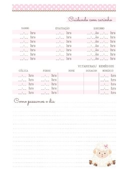 Caderneta de Saúde e Vacinação Personalizada com Capa Dura - Ovelhinha Rosa - Mundinho do Papel