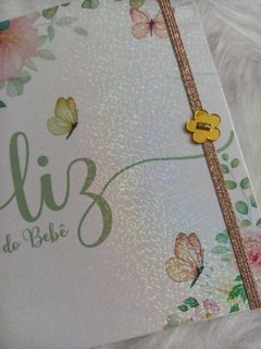 Combo Caderneta de Saúde + Livro do Bebê Borboletas Floral na internet