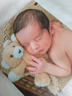 Albúm de Fotos e Recordações / Livro do Bebê com Foto na Capa - Mundinho do Papel
