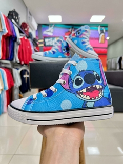 All Star Infantil Bota Azul Stitch