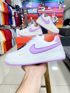 Air Force 1 Infantil Branco/Roxo