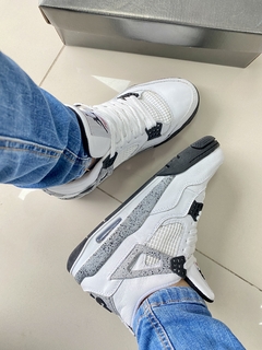 Air jordan 4 premium branco/preto - loja online