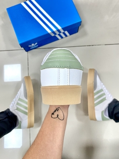 Adidas Samba Premium Branco/Verde na internet