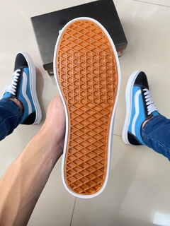 Vans Old Skool Preto/AZUL - Drop TM