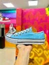 All Star Azul bebe Lona