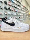 Air force 1 premium branco/preto/dourado