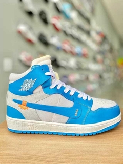 Air jordan 1 off white azul