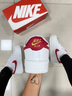 Air force 1 premium branco/vermelho - Drop TM