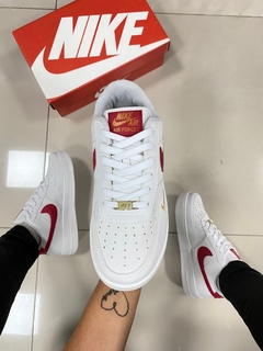 Air force 1 premium branco/vermelho - comprar online