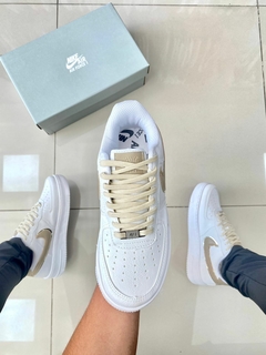 Air force 1 premium branco/DOURADO - comprar online