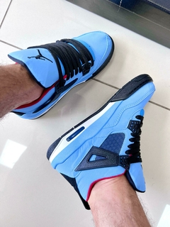 Nike Air Jordan 4 Azul Bebe/Preto - loja online