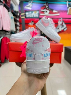 Nike Air Force Infantil Stitch Branco/Rosa na internet