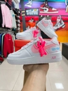 Nike Air Force Infantil Stitch Branco/Rosa