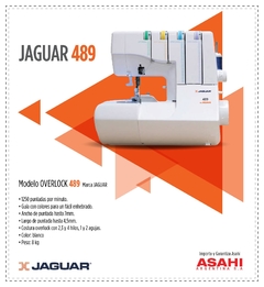 MAquina de coser marca Jaguar modelo overlock 489 con Sistema de apertura frontal - ASAHI | Argentina S.A.