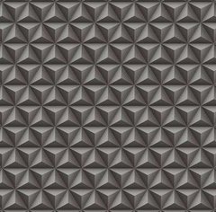 Papel de Parede 3D - Triângulos - Preto com cinza ( adesivo vinil autocolante ) ROLO - 0,60 Metros de Largura x 5,00 Metros de Altura.