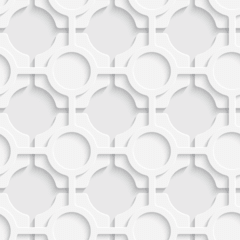Papel de Parede 3D - Círculos decorativos - Branco ( adesivo vinil autocolante ) ROLO - 0,60 Metros de Largura x 5,00 Metros de Altura.