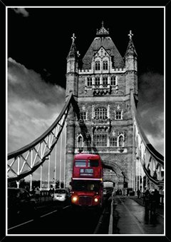 Pôster Decorativo - The London Bridge ( Adesivo brilho vinil / PVC / dupla face ) 0,42 x 0,60