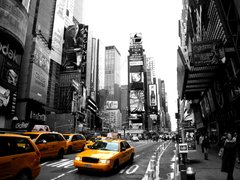 Adesivo personalizado para parede - Cidade de Nova York taxi ( Adesivo brilho vinil auto colante em alta resolução ) 3.00 x 2.50