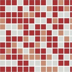 Papel de Parede - Pastilhas - Vermelho com cinza ( adesivo vinil autocolante ) ROLO - 0,60 Metros de Largura x 5,00 Metros de Altura.