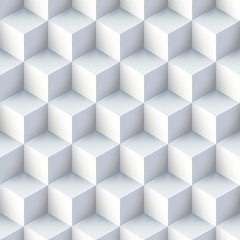 Papel de Parede 3D - Quadrado decorativos - Branco ( adesivo vinil autocolante ) ROLO - 0,60 Metros de Largura x 5,00 Metros de Altura.