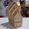 Set x4 casitas de pino