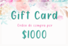 Gift card orden de compra por $1000