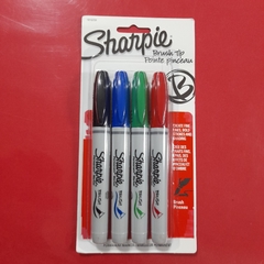 Sharpie set marcador punta pincel x4