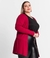 Cardigan Plus Size Ribana Canelada Secret Glam Vinho G4