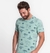 Camiseta slim algodao estampada off/verde água P/M/G/GG - comprar online