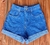 Short Curto Jeans Claro Bordado 42 (40/42)