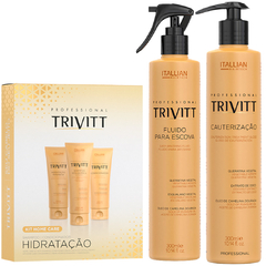 Kit Trivitt 5pçs: kit Hidratação+ Fluido Escova + Cauterização