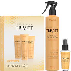 Kit Trivitt 5pçs: Kit Hidratação + Fluido Escova + Reparador de Pontas
