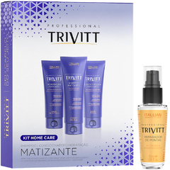 Kit Trivitt 4pçs: Kit Home Care Matizante + Reparador De Pontas