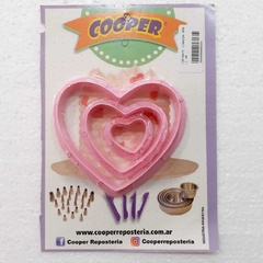 SET CORTANTE CORAZON PLAST X 3