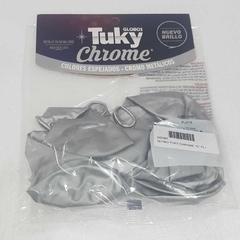 GLOBO TUKY CHROME 12" PLATEADO X 10 842465