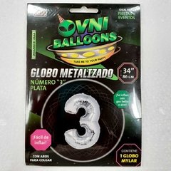 GLOBO NUMERO 34" METAL N3 OVNI