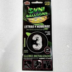 GLOBO NUMERO 14" METAL N3