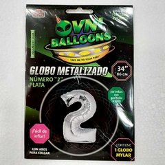 GLOBO NUMERO 34" METAL N2 OVNI