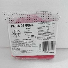 PASTA DE GOMA DECOR ROJA