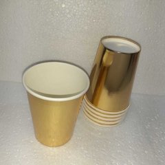 VASO POLIPAPEL ORO X 6 054