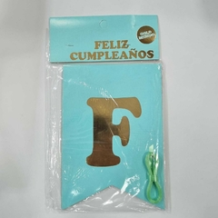 BANDERIN FELIZ CUMPLEAÑOS VERDE STAMPING 3348GM