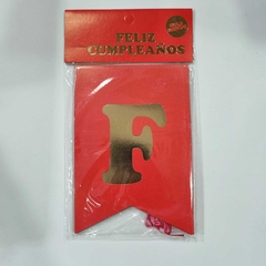 BANDERIN FELIZ CUMPLEAÑOS ROJO STAMPING 3348/6