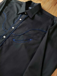 Camisa Western Masculina Black&Blue